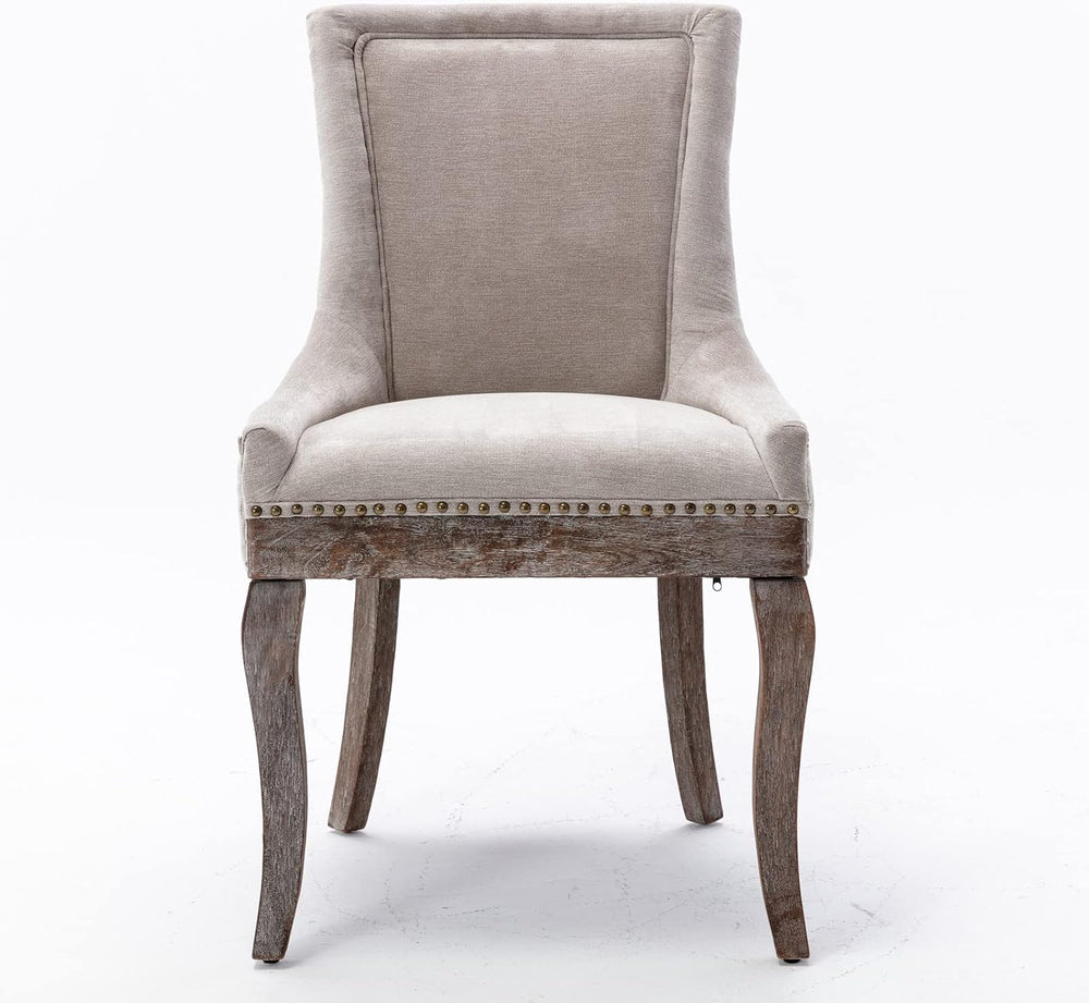 Ball & Cast Mid-Century Upholstered Dining Chairs Set of 2, Thickened Fab...