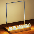 Vinyl Reord Stand with Adjustable Warm White Lights,Album Display Holder with Fingerprint-Proof Acrylic Letters for Room Décor,Gift for Album, LP Lovers