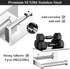 Tindbea Toilet Paper Holder with Phone Shelf, Adhesive or Screw Wall Mount Toilet Tissue Roll Holder, Rustproof & Multifunctional Stainless Steel Bathroom Storage Dispenser (Polished Chrome)