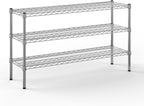 14" Deep x 48" Wide x 27" Height Wire Shelving Kit | 3-Tier | NSF Commercial Storage Rack Unit