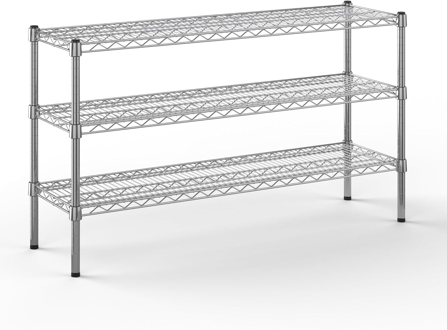 14" Deep x 48" Wide x 27" Height Wire Shelving Kit | 3-Tier | NSF Commercial Storage Rack Unit