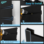 Ezlaino Slat Wall 4FT x 8FT, Versatile PVC Slatwall Paneling w/Long-Lasting Durability, Easy to Clean, Fits Most Slatwall Accessories, Ideal Organizer for Garage, Home & Store Storage, Black