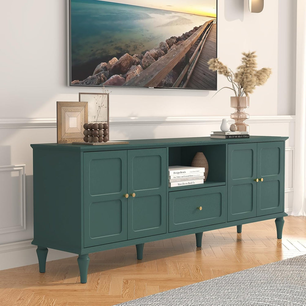 ARTPOWER 67" Mid-Century Modern TV Stand for TVs Up to 75 Inches, Green