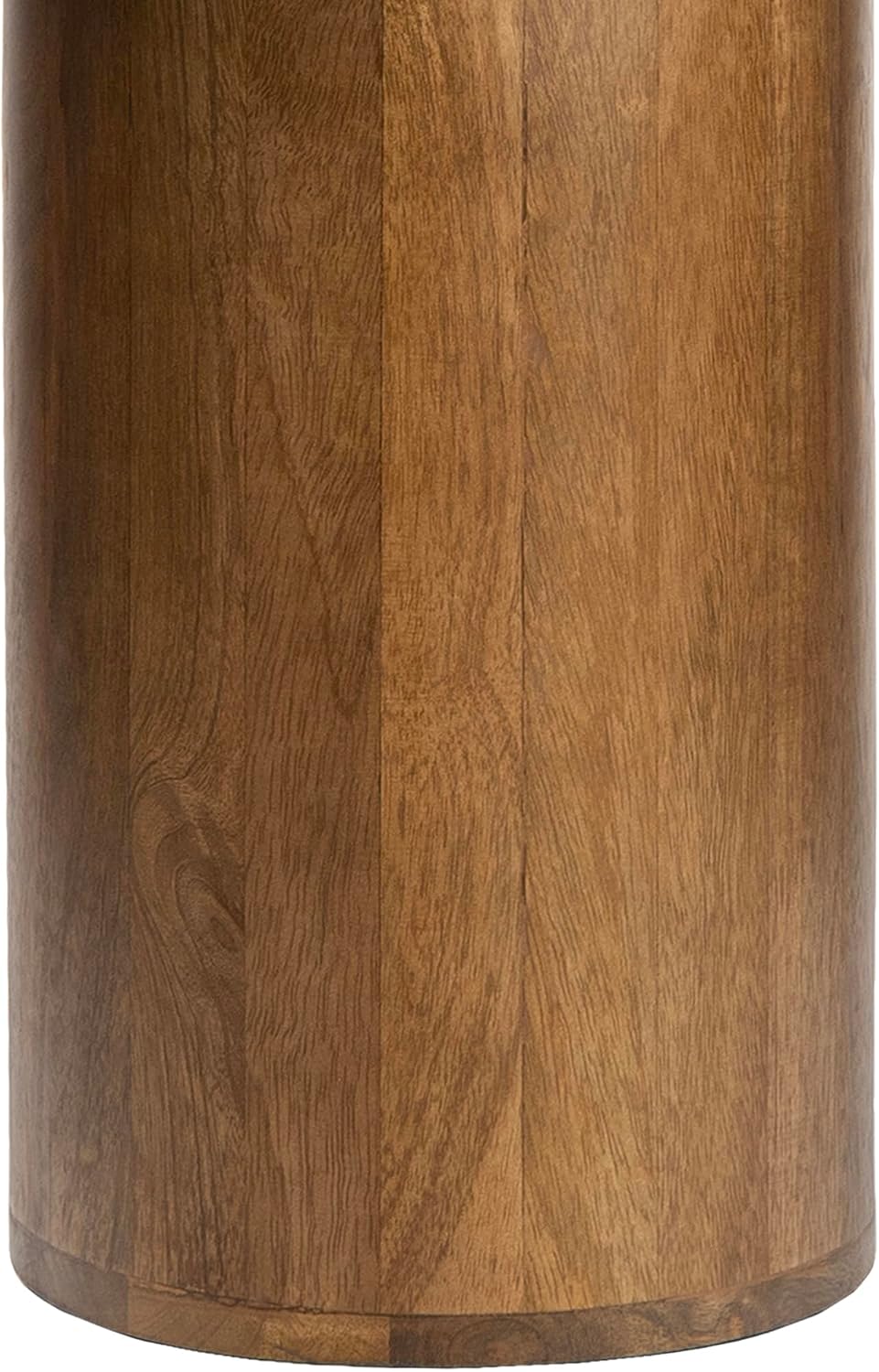 JONATHAN Y Milos Natural White Marble Square Top End Table with Honey Wood Cy...