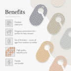 Eli with Love Baby Closet Dividers (Gingham) - Ideal Baby Clothes Dividers – Organize Nursery Closet Hangers by Size/Age