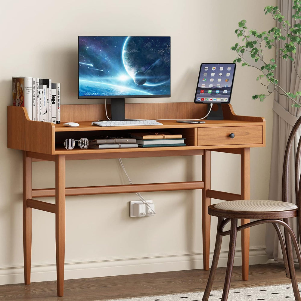 Vintage-Style Desk with Scandinavian Flair, Computer or Laptop Desk, Writing ...