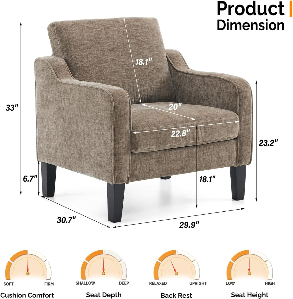 VINGLI Accent Chairs Set of 2, Modern Traditional Armchair for Living Room | ...
