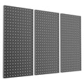 Pegboard Smith Metal Pegboard Panels 12" x 24", 3 Pack Black Wall Mounted Tool Organizer Boards, Heavy Duty Tool Storage Peg Board for Garage, Workbench, Office, Fits 1/4" Peg Hooks