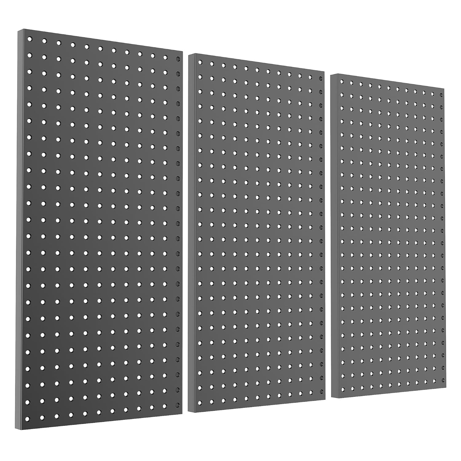 Pegboard Smith Metal Pegboard Panels 12" x 24", 3 Pack Black Wall Mounted Tool Organizer Boards, Heavy Duty Tool Storage Peg Board for Garage, Workbench, Office, Fits 1/4" Peg Hooks
