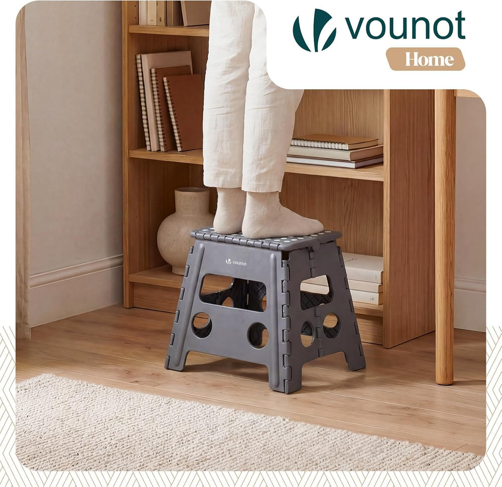 VOUNOT® Folding Step Stool, Portable Stepping Stool with Carrying Handle, Ant...