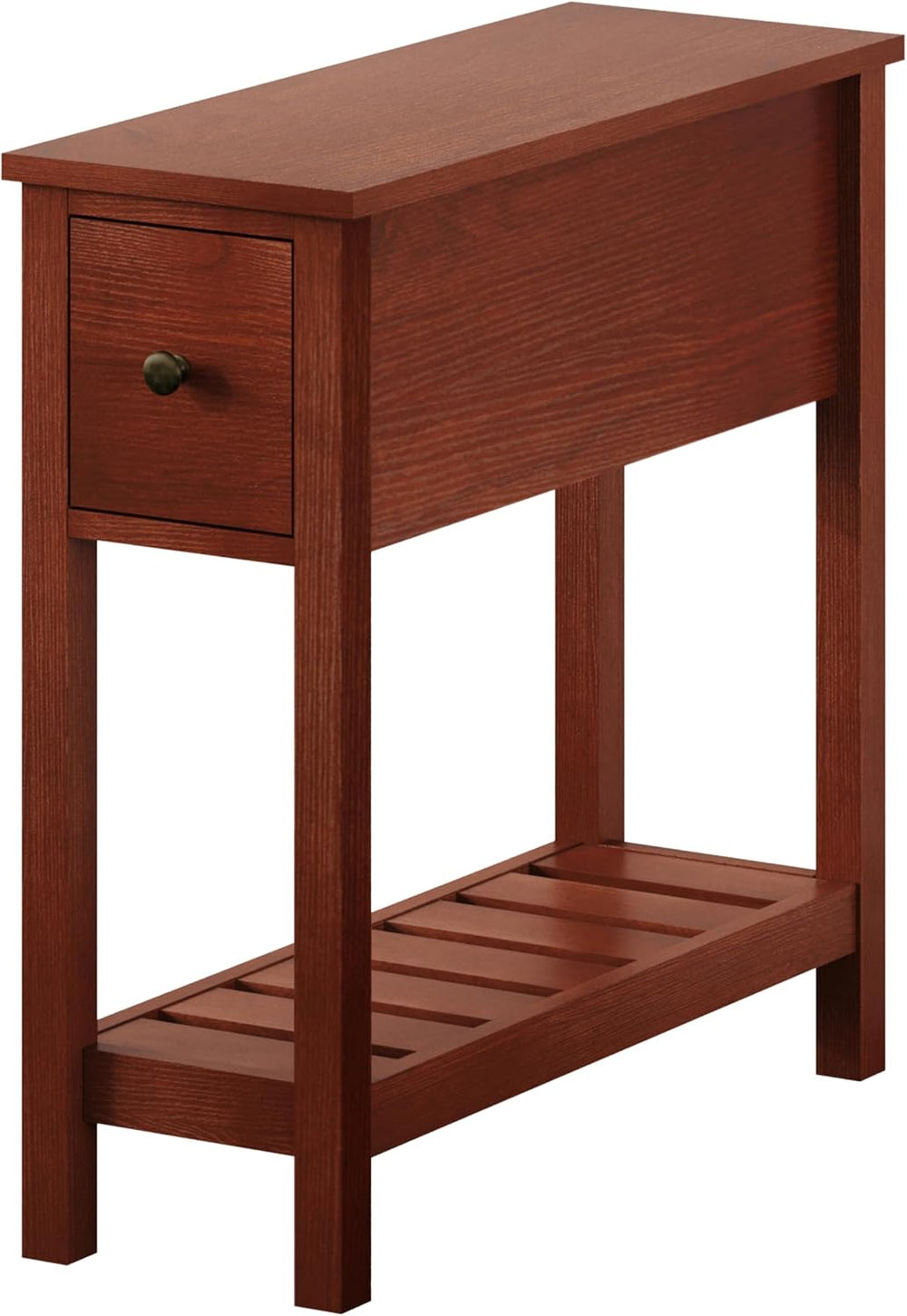 ChooChoo Narrow End Table, Small Side Table for Small Spaces, Slim End Table ...