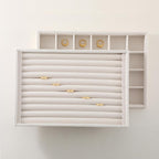 Ring Tray, Velvet Jewelry Trays,Premium Ring Display Case,Luxury Stud Earring Organizer,White Jewelry Storage