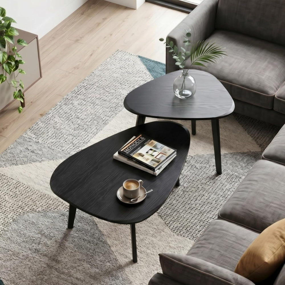 Nesting Coffee Table Set of 2-Mid Century Modern Coffee Table | Guitar Pick S...