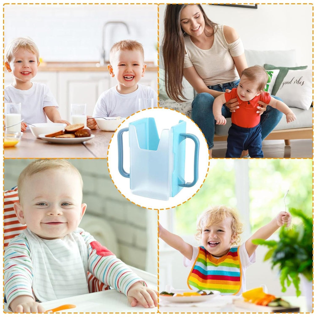 Milk Box Holder - No Squeeze Cup Holder Milk Box, Reusable Juice Bag Holder, Portable Juice Bag Length Adjustable | Juice Bag Holder with Straw Juice, Spill Proof Milk Carton Holder for Home