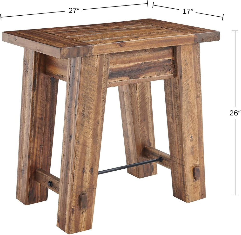Alaterre Furniture Durango 27-Inch Solid Wood Side Table – Set of 2 Heavy-Dut...