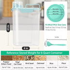 TBMax Pet Dog Cat Food Storage Container 5 to 7 lbs with Can Cover and Mixing Spoon, Airtight Bird Seed Container, Cat Food Storage Dispenser, Kibble Storage Dog Treat Bin -Light Blue