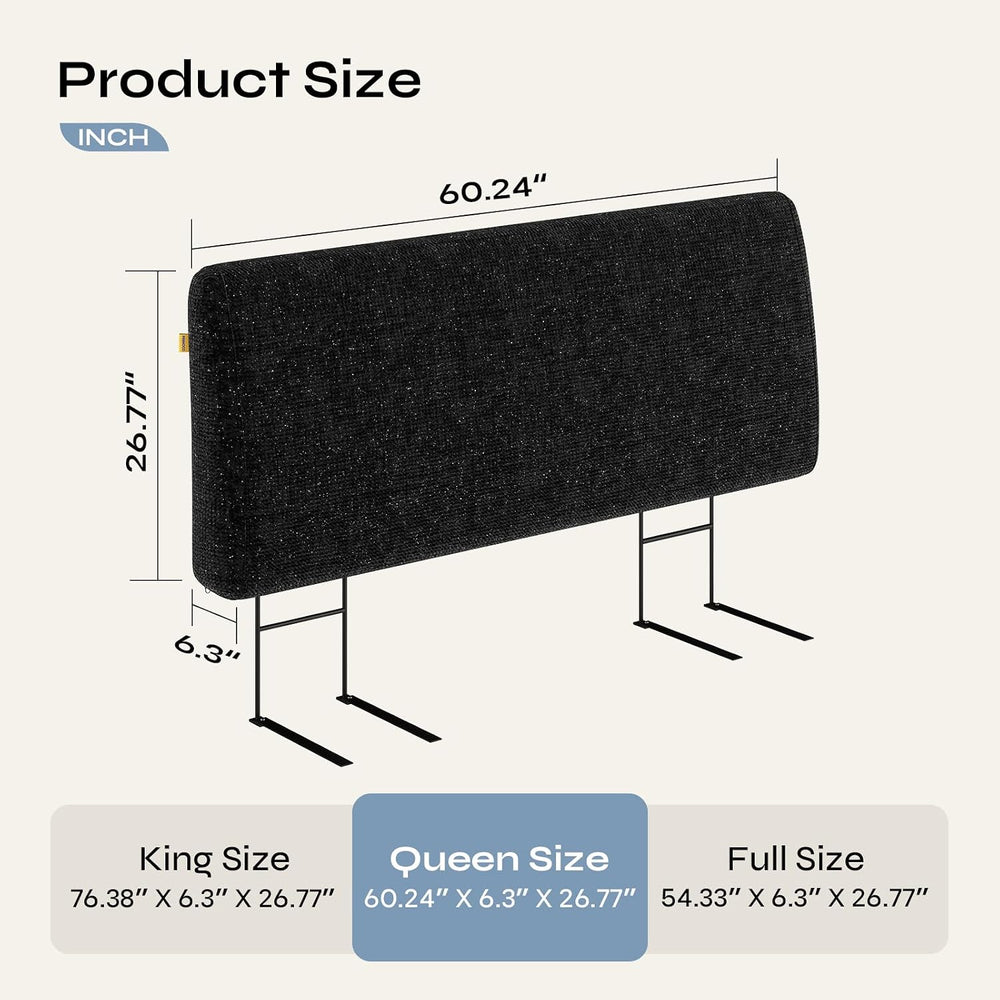 Pinmoco 4.7" Upholstered Headboard for Queen Size Bed, Height Adjustable...