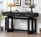 Merax 57” Entryway Console Sofa Table with Storage Drawers, Long Narrow Behind Couch Furniture for Living Room, Entrance, Hallway, Front Door, Black