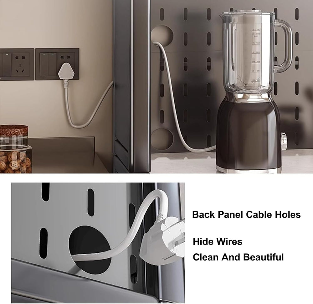 Kitchen Pantry Storage Cabinet, Modern Hutch with Storage Drawers, Coffee Bar...