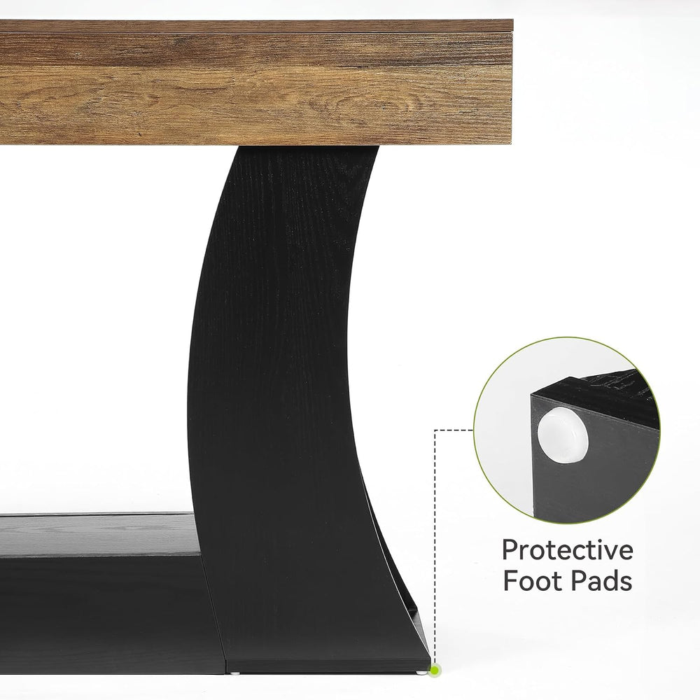 63-Inch Console Table, Behind Couch Sofa Table, Modern Entryway Furniture | H...