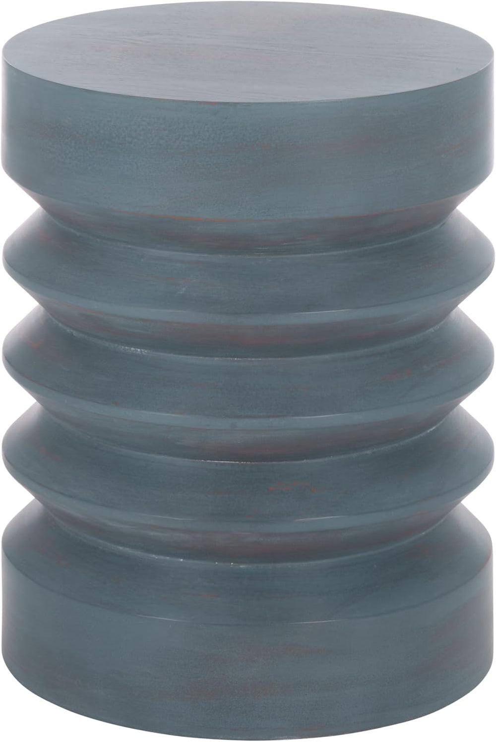 SAFAVIEH Home Collection – Joscelyne Antique Blue Accent Table, Sculptural Mo...