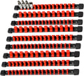AMM 9-Piece Socket Organizer, 1/2, 3/8 & 1/4 inch Drive ABS Socket Holder, Heavy Duty Socket Racks