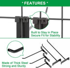 Gridwall Hooks 6 Inch, 100 Pack Grid Wall Hooks, Grid Panel Hooks and Hangers for Retail, Craft Shows, Home Setup, and Customized Display