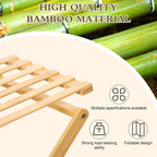Bamboo Shoe Rack 6 Tier Foldable Shoe Rack for Entryway | Narrow Vertical Shoe Organizer Free Standing Shelf, Multifunctional Slim Storage for Bedrooms Living Room Corner