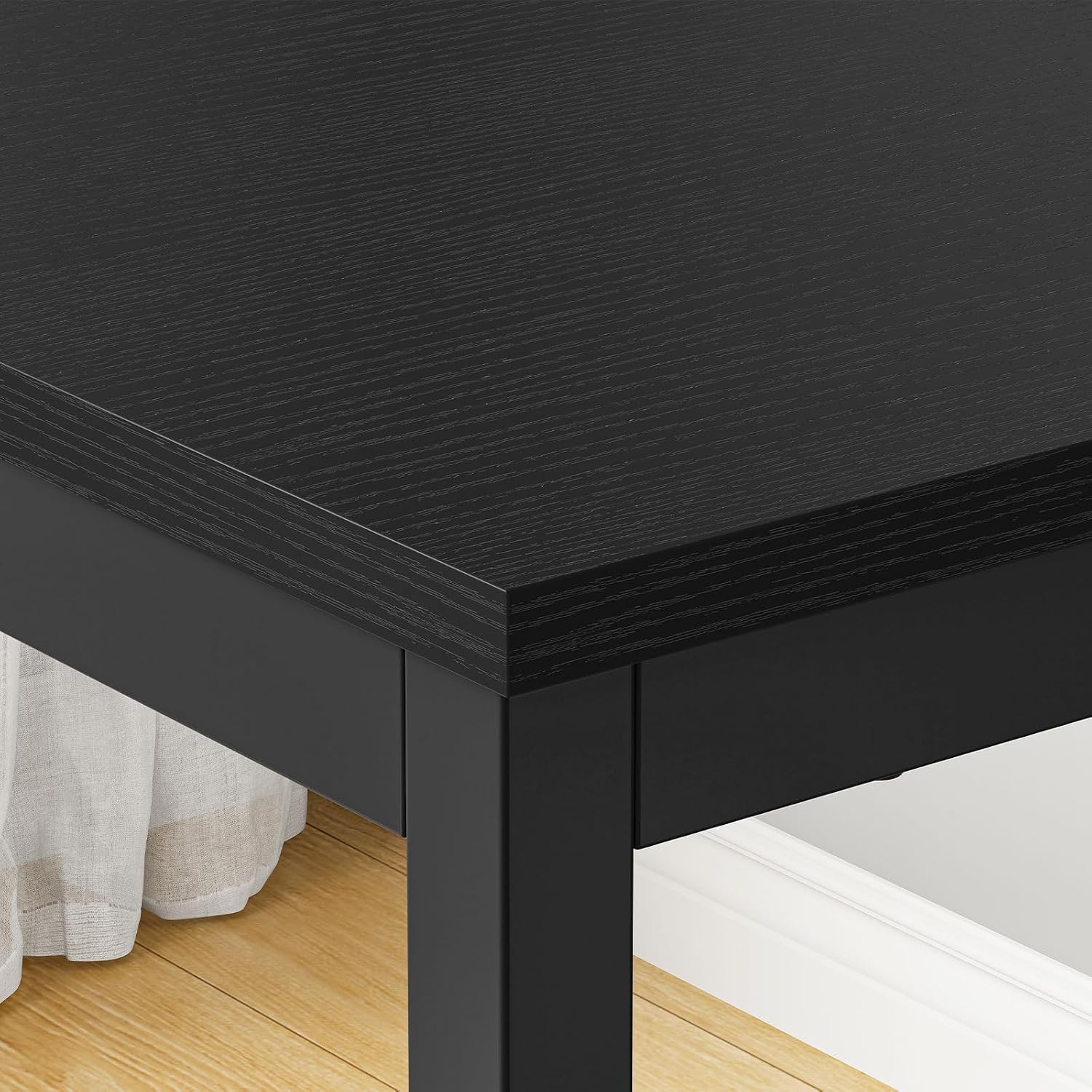 HOOBRO Bar Table, Rectangular Pub Table, 47.2" Counter Height Bar Table, Industrial Bar Height Table, Dining Table for Kitchen, Living Room, Easy to Assemble, Black BB50BT01