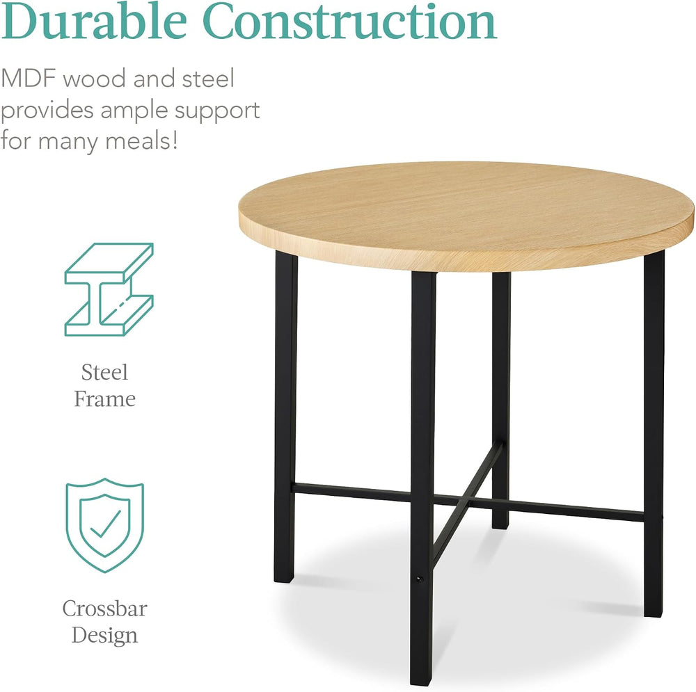 Best Choice Products 5-Piece Modern Round Counter Height Dining Set for Home ...