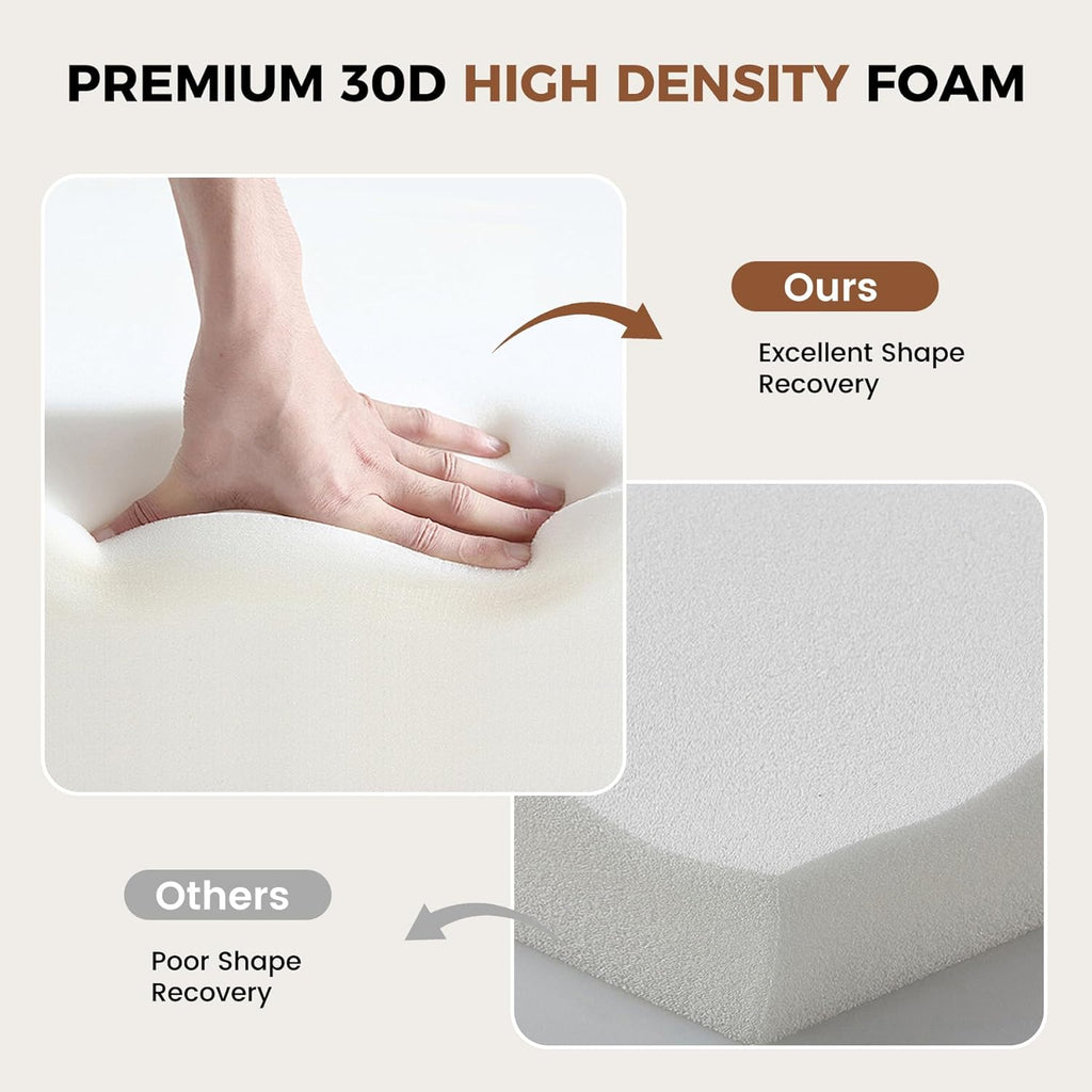 112" Modular Curved Cloud Couch, Oversized Couches for Living Room, Modern Boneless Sectional Sofa with Deep Seat, Foam Couch, No Assembly Required, Beige, 1PCS
