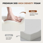 112" Modular Curved Cloud Couch, Oversized Couches for Living Room, Modern Boneless Sectional Sofa with Deep Seat, Foam Couch, No Assembly Required, Beige, 1PCS