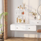 Clear Acrylic 3-Tier End Table/Nightstand – Sleek Bedside Storage with Durable Design, Perfect for Bedrooms, Living Rooms, or Modern Interiors – Ideal as a Bedside Table or Sofa Side Piece