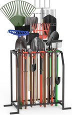 Trieez Extra Large Garden Tool Organizer for Garage, NEVER FALL OVER - Yard Tool Organizer Garage for Organization and Storage, Tool Rack for Shed, Outdoor, Tool Stand