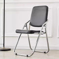 Folding Chairs with Padded Cushion and Enlarge Backrest, Metal with Comfortable Cushion for Home and Office,(Black)
