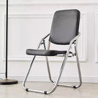 Folding Chairs with Padded Cushion and Enlarge Backrest, Metal with Comfortable Cushion for Home and Office,(Black)