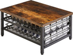 IBUYKE 2-Tie Coffee Pod Drawer Holder,80 Capsule Pods,Compatible for Nespresso Vertuo Pods,Wooden Top and Mesh Shelves,Home Kitchen Counter Coffee Bar Organizer, Rustic Brown,TCJ102H