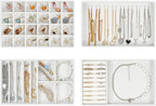 ProCase Stackable Jewelry Organizer Trays for Drawers, Jewelry Drawer Inserts Container Display Case Storage for Earring Necklace Rings Bracelet with Removable Dividers -Warmwhite, 4 Layers