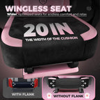GTPOFFICE Cute Gaming Chair with Cat Ears,Ergonomic Computer Chair with Footrest Cat Paw Lumbar Support Comfortable Reclining Game Chair Desk Chair for Adult Teens, Soft Fabric, Pink Black