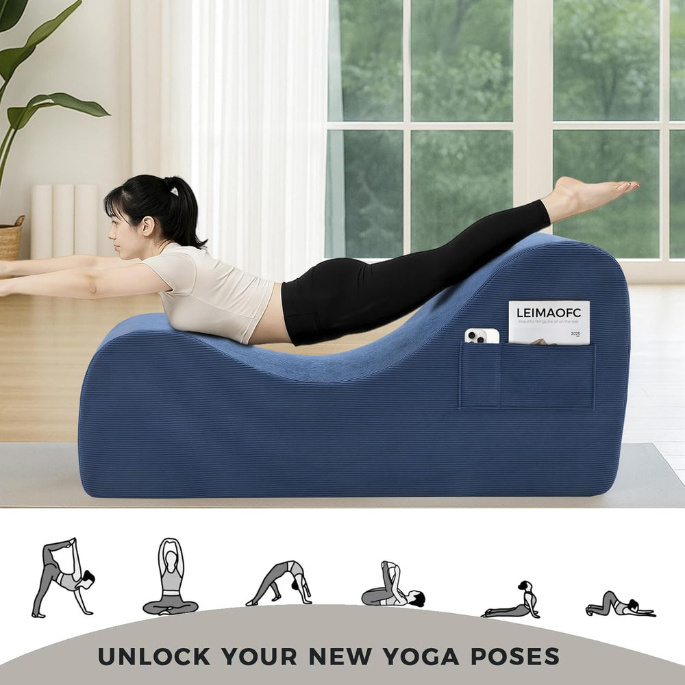 Yoga Chairs for Adults, Ergonomic Chaise Lounge Chair Indoor with Side Pocket...