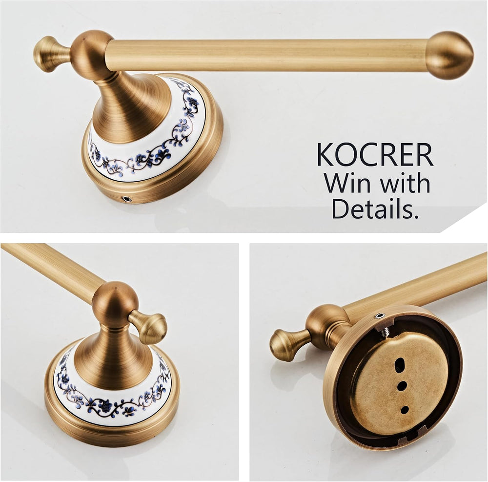 Antique Brass Toilet Paper Holder Hand Towel Holder, Bathroom Brass Hardware ...