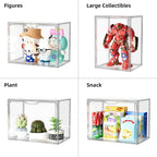 Purse Organizer for Closet, 3 Pack Handbag Storage Organizer, Clear Acrylic Display Case for Collectibles, Stackable Bag Organizer with Magnetic Door for Wallet, Clutch, Figure, Toys