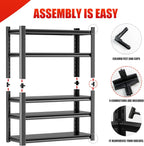Heavy Duty Storage Shelves 5-Tier Adjustable Garage Shelving Unit, Strong Metal Storage Rack Shelving for Garage, Warehouse, Pantry Organization 16" D x36 W x78 H