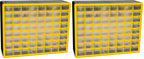 Akro-Mils 64-Drawer Plastic Drawer Storage Cabinet for Garage Organization, Bead Organizer, Building Bricks Storage, Teacher Toolbox, Makeup Organizer, 20-Inch W x 6-Inch D x 16-Inch H, 10164 Yellow