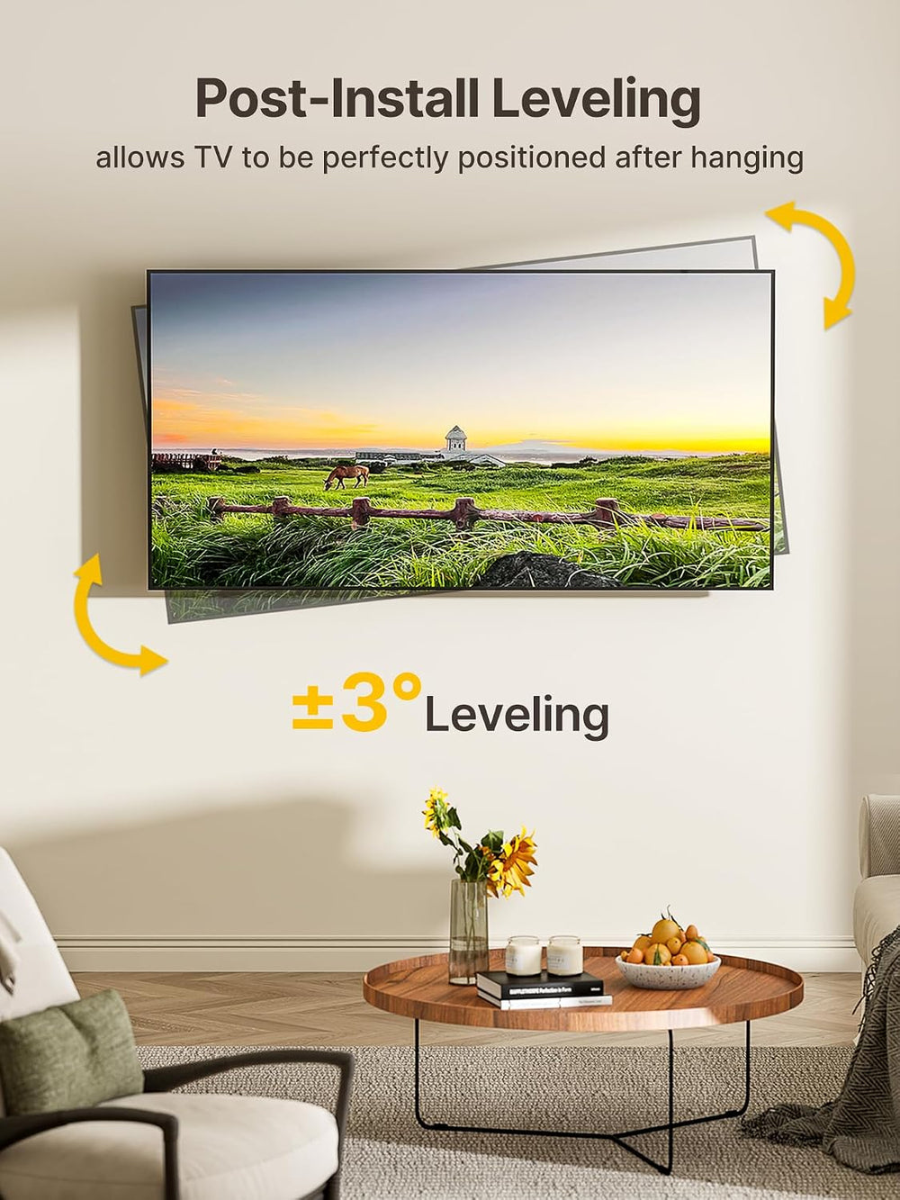 monTEK 29 Inch Long Arm TV Wall Mount for 23-65 Inch TVs | Long Extension TV ...