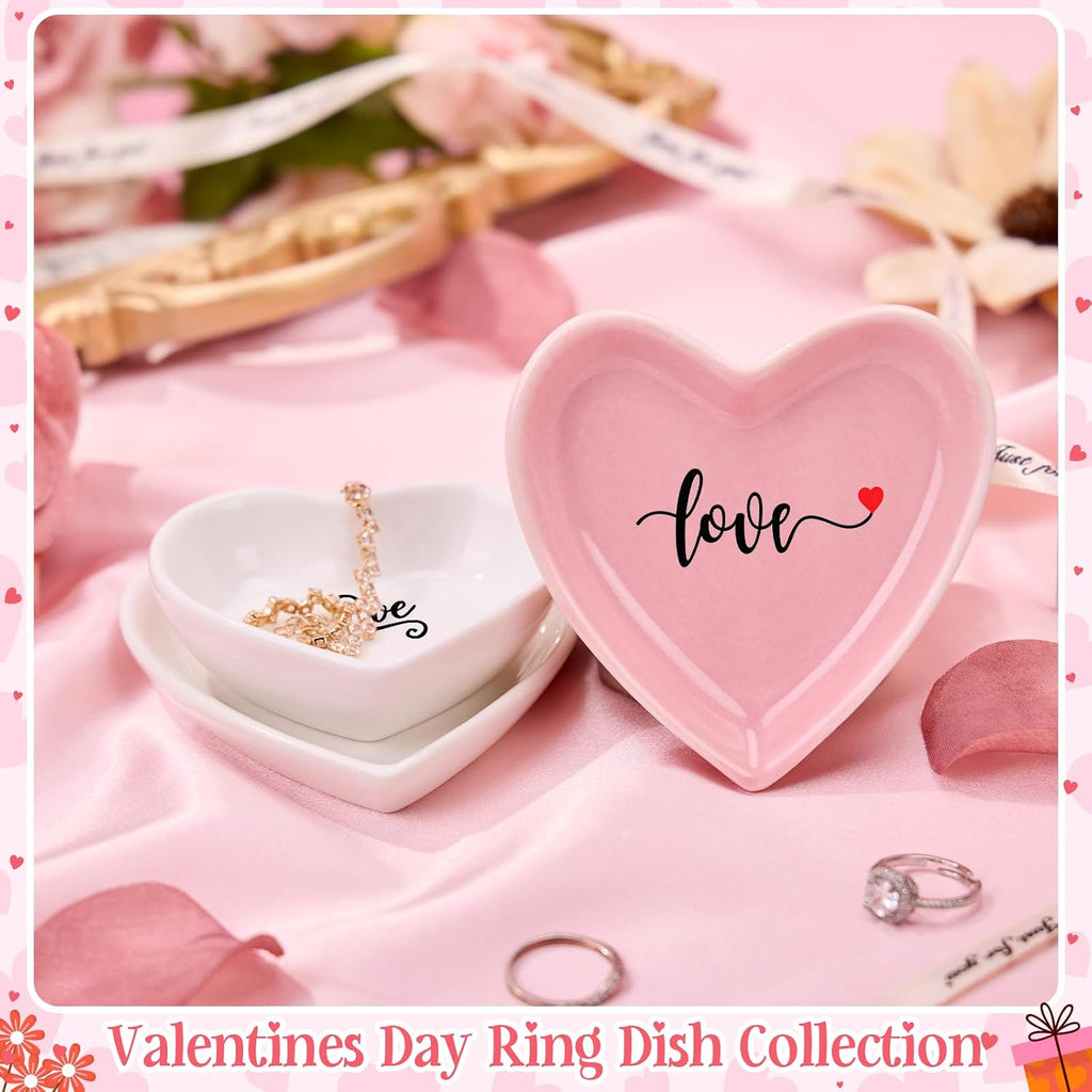 Roycraft Mr & Mrs Jewelry Dish Ring Heart Valentines Gift Ceramic Jewelry Plate Ring Dish Ceramic Jewelry Tray Engagement Tray Wedding Trinket Dish