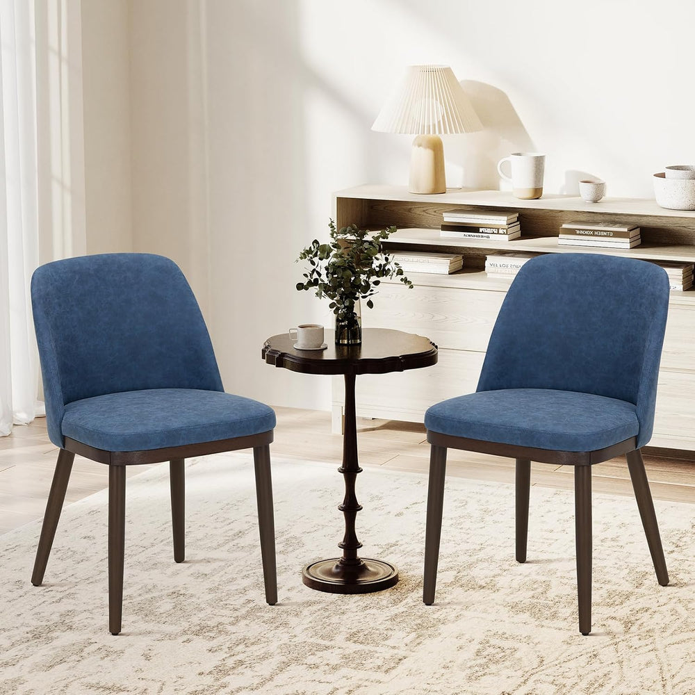 COLAMY Upholstered Dining Chairs Set of 2, Modern Kitchen Chairs with Back, L...