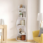 5-Tier Corner Shelf, Space-Saving Storage for Living Room