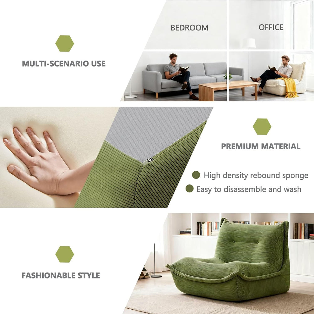 Bean Bag Chair,Memory Foam Bean Bag Chairs,Filled with High-Resilience Memory...