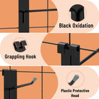 HUHOLE Black Gridwall Hooks 2 Inch, 4 Inch, 6 Inch, 60PC Heavy Duty Grid Wall Accessory, Durable Grid Wall Hook Solution for Tool Organization, Garagre, Retail Display, Hooks for Gridwall Panel